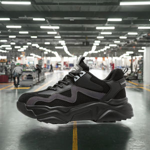 Calzado de Seguridad Deportivo Moderno, Totalmente Negro, con Puntera de Acero, Antideslizante, para Hombre y Mujer, para Trabajo en Fábrica, Otoño/Invierno - Product Image 2