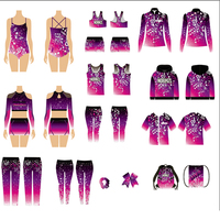 Conception personnalisée Cheerleading Sport Survêtement Cheerleader Costume Cheer Warm up Set Cheerleading Practice Wear