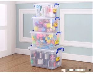 กล่องเก็บของอเนกประสงค์ทรงสี่เหลี่ยมใส ขนาด 4 ลิตร ผลิตจากพลาสติก PP สำหรับจัดเก็บของเล่น สามารถวางซ้อนกันได้ - Product Image 5