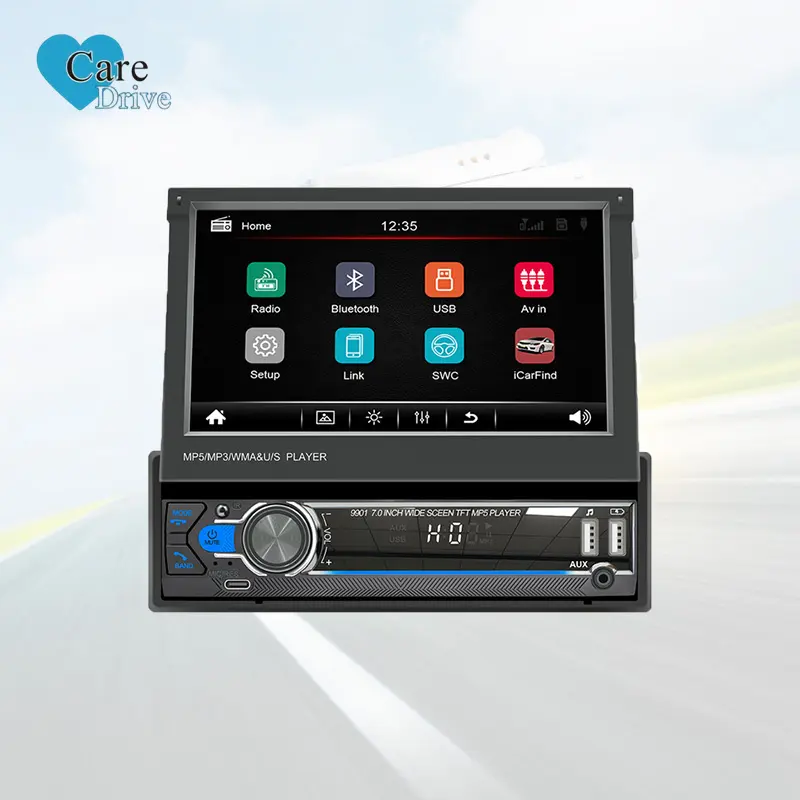 CareDriveAndroidカーラジオ2 DinカープレイカーラジオAndroidAuto 7 "タッチスクリーンビデオMp5プレーヤーUSBIsoステレオシステム