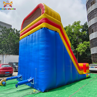Toboggan aquatique gonflable géant commercial à double piste en PVC pour adultes, utilisation en écoles, jardins, parcs d'attractions, fêtes en plein air, garantie 3 ans
