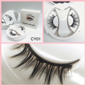 Faux cils magnétiques, tout en un, avec 10 aimants, fibres synthétiques pour un look naturel, style européen et américain - Product Image 4