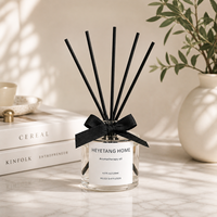 Bouteille diffuseur de parfum personnalisée de luxe 100ml 150ml transparente/givrée |   Verre cylindrique à fond épais imprimé en sérigraphie |   Xuzhou