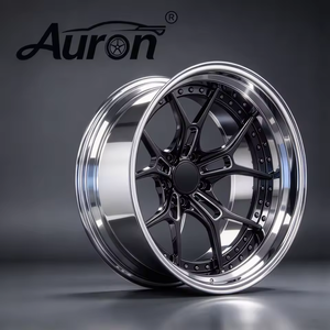 ล้อแม็กซ์ Auron ลายหลายก้าน อลูมิเนียมอัลลอยด์ ขนาด 18 นิ้ว 19 นิ้ว สีดำเงา ขอบขัดเงา แบบสองชิ้น สำหรับรถยนต์นั่งส่วนบุคคล - Product Image 1