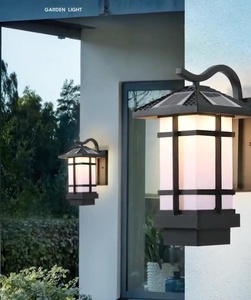 Applique murale LED solaire d'extérieur avec capteur de lumière Luminaire hexagonal étanche pour le jardin et la rue - Product Image 5