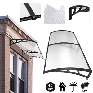 Auvent de fenêtre de porte d'auvent de soleil PC <span class=keywords><strong>transparent</strong></span> extérieur - Product Image 6
