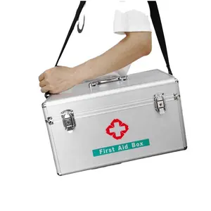 Supplier Price Portable Custom Logo Trauma Aluminum Full First Aid Kits Box with Lock