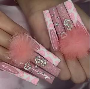 Style Européen Américain <span class=keywords><strong>Faux</strong></span> <span class=keywords><strong>Ongles</strong></span> 10pcs ABS Transparent Variété Couleurs Naturelles Choisissez Offre Spéciale Motif Carré pour Doigt - Product Image 4