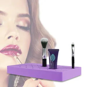 32 Slots Lipsticks Siliconen Houder Organizer Stand Verbeterde Cosmetische Make-Up Borstel Houder Voor Lipstick Nagellak Borstels