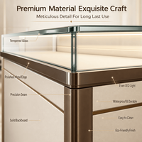 Vitrine à bijoux sur mesure haut de gamme, élégante, artisanale, étanche, robuste, écologique, avec éclairage LED pour boutique