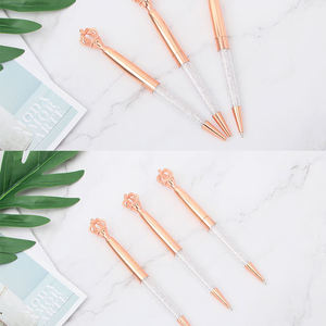 Stylo bille en métal cristal avec logo personnalisé, nouveau design, style sceptre de la reine, style couronne de la reine - Product Image 5