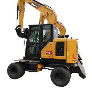 Excavadoras de ruedas hidráulicas SANY SY75W originales de 7 toneladas usadas SY75 SY75C SY65W excavadoras de segunda mano miniexcavadoras de 6,5 toneladas - Product Image 1