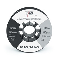 Kawat Las VECTOR MIG MAG Cored Wire 0.8 / 0.9/1.0mm 1kg 5kg D100 Roll Tanpa Gas untuk Mesin Las STAHL WERK ER308L