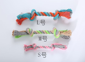 Mainan Tali Gigit Anjing Katun Mainan Kunyah Anjing untuk Pengunyah Agresif Tali Tarik Tambang Perang - Product Image 6