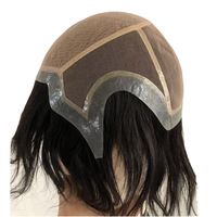 Perruque Longfor Full Lace avec Base en Soie et PU Autour de Haute Qualité Indien Remy Cheveux Toupet pour Femmes et Hommes Prix de Gros