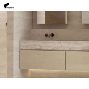 Tostone fabbrica su misura isola naturale travertino tavolo per casa Villa appartamento da pranzo isola scrivania Vanity pannello parete superiore - Product Image 4