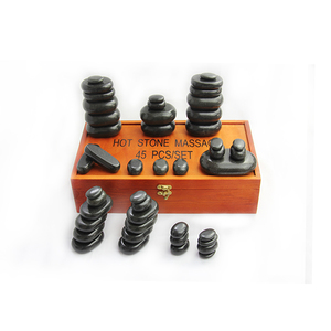 45 pezzi Set di pietre calde massaggio energetico natura Spa attrezzature per il relax del corpo - Product Image 2