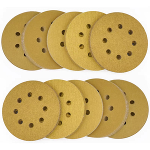Yellow Aluminum Oxide Sanding Disc 8-Hole Hook Loop Medium Random Orbital Sander for Car Paint <strong>Sand</strong> Paper Discs Abrasive Tools - Product Image 4