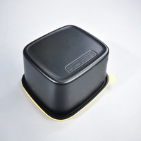 Boîtes repas carrées jetables exquises de 250/350 ml, bols à soupe scellables et compatibles micro-ondes pour sandwichs, desserts, pâtisseries et petits gâteaux
