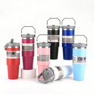 30oz 20oz Stainless Steel 304 Portable <b>Straw</b> <b>Cup</b> Hot Cold Water Bottle Outdoor Sports Double Wall Vacuum Insulated <b>Tumbler</b> - Product Image 4