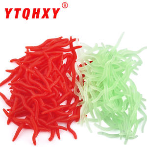 Ytqhxy – appât doux bionique en forme de ver, rouge, qui brille dans le noir, pour la pêche en eau douce, aux carpes crucianes, appâts de fond XY 405 - Product Image 1