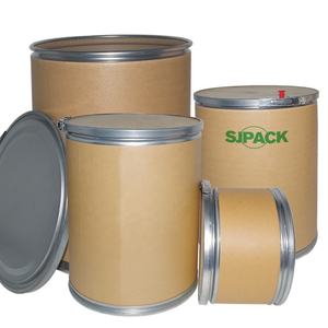 ถังกระดาษไฟเบอร์ขนาด 19 ลิตร 26 ลิตร 50 ลิตร 61 ลิตร 70 ลิตร พร้อมฝาเหล็ก - Product Image 1