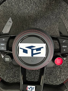 Volant de voiture en cuir et fibre de carbone, <span class=keywords><strong>prix</strong></span> de gros usine, pour <span class=keywords><strong>Audi</strong></span> A3 A4L A5 A6L A7 Q8 <span class=keywords><strong>TT</strong></span> R8 - Product Image 4