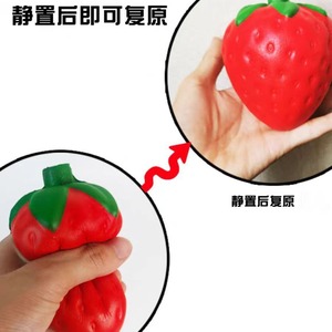 Fruit <b>Squishy</b> Toys Strawberry Pineapple Grape Watermelon Pu Material Slow Rebound Stress Relief Gift For Kids 8 13 Years Unisex - Product Image 4