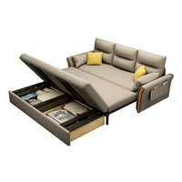 Sofá Cama Convertible Multifuncional Manual de 3 Plazas, Sofá Plegable Moderno para Dormir, Sofá Cama Plegable para Hotel o Villa