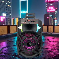 Système de sonorisation 2.0 canaux 12 pouces avec télécommande 5.0, éclairage LED RGB 20W et micro intégré pour home cinéma et soirées