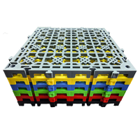 Schnell zu Verlegende PP-Interlocking-Drainage-Bodenroste Rutschfeste Wasserdichte Hochfeste Modulare Fliesen für Autowaschanlagen und Arbeitsbereiche