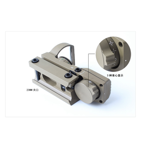 Óptica 1X22X33mm Aluminio Red Dot Sight Scope Ajustable Red Green Reflex Sight para caza con montaje de alcance - Product Image 3