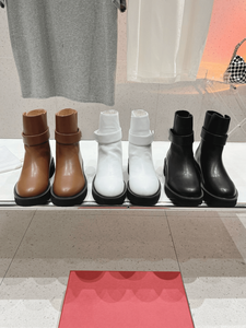 Buckle Strap Chunky Heel Ankle <b>Boots</b> with Platform Sole for Women Casual Daily Wear and Street Style Valentinoing - Product Image 5