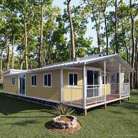 Maison conteneur extensible de luxe de haute qualité avec 2 chambres à coucher villa mobile en acier portable minuscule pour les hôtels et les centres commerciaux