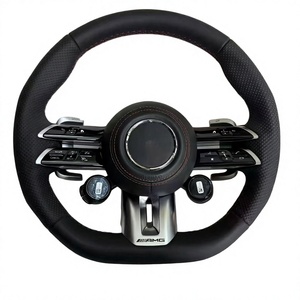 Para Mercedes Benz AMG Black Knight, Nuevo, Modificación Interior de Coche en Fibra de Carbono y Cuero, Volante de Fibra de Carbono - Product Image 2