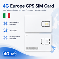 Carte SIM GPS 4G Europe, carte de roaming multi-réseaux Telecom Italie, traceur de véhicule, appareil IoT, 180+ pays, Plug & Play, WiFi PC