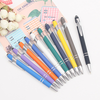 Pena bola aktif layar sentuh lembut logam Universal multi warna kustom Dengan untuk Stylus tipe olahraga untuk iklan Logo
