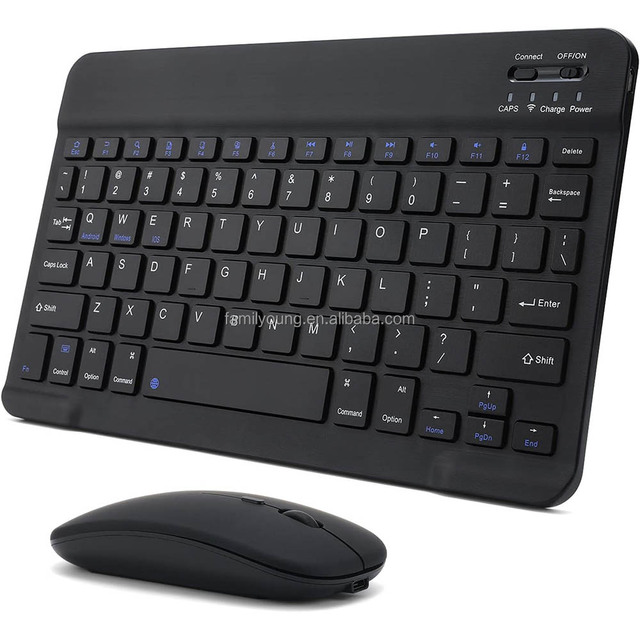7inch 10in Ultra-Slim Blue-tooth Keyboard Portable Mini Wireless Keyboard Rechargeable for Tablet Smartphone Android Windows