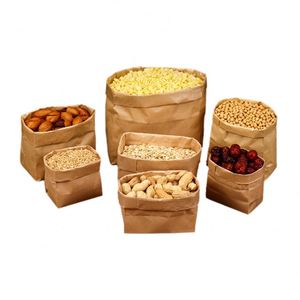 Customized Logo Fast Food Takeout Bag Kraft <b>Paper</b> Bag Without Handle - Product Image 4