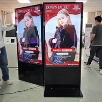 Écran LCD sur pied à haute luminosité pour intérieur, fonctionnement 24h/24 et 7j/7, 43, 49, 55, 65 pouces, double face, affichage numérique publicitaire