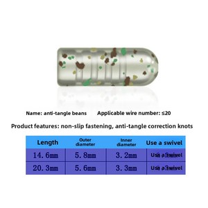 Eight-Character <b>Silicone</b> Protective Sleeve Skin <b>Tube</b> Anti-Tangle Lead <b>Silicone</b> Large Materialline Group for Carp Fishing - Product Image 6
