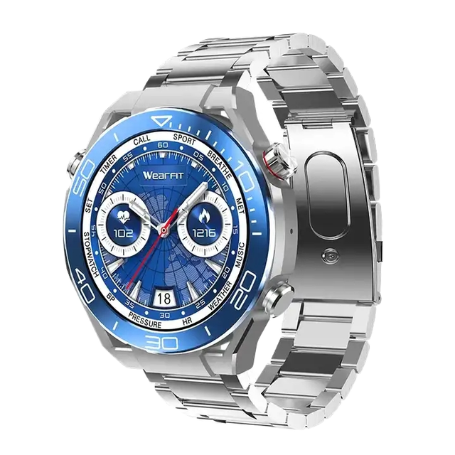 HW5 Max 2023 New Business Sports Smart Watch NFC IP67 Waterproof BT Call Wireless Charging with 3 Straps