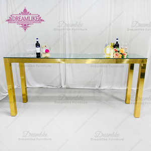 Table de bar moderne <span class=keywords><strong>en</strong></span> acier inoxydable doré Nouveau design Mobilier de <span class=keywords><strong>location</strong></span> de mariage pour restaurant Home Bar Hotel-pour les fêtes évènementielles - Product Image 3