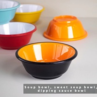 Assiettes et plats en mélamine colorés pour restauration rapide, assiettes à riz et plats à sauce, bols et vaisselle de dîner en gros