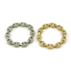 Hip-hop men's street <b>bracelet</b> jewelry is cool, diamond-encrusted, pig nose buckle, and <b>bracelets</b> - Product Image 3