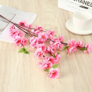 <span class=keywords><strong>Fleur</strong></span> <span class=keywords><strong>de</strong></span> pêche artificielle en soie, vente en gros, 3 Branches <span class=keywords><strong>de</strong></span> fleurs <span class=keywords><strong>de</strong></span> cerisier rose blanc pour décor <span class=keywords><strong>de</strong></span> mariage - Product Image 6