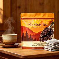 Thé Rooibos Premium d'Afrique du Sud, de qualité OEM, saveur douce et noisette, feuilles rouges fermentées, riches en antioxydants, sans caféine