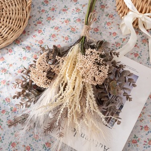 Bouquet de fleurs sauvages artificielles CallaFloral, arrangement de fleurs séchées pour mariage, décoration murale, CF01165A - Product Image 1