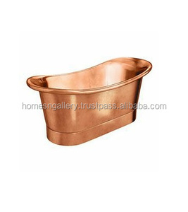 Bañera de cobre puro martillado envejecido de fabricante indio, bañera de baño de gran venta para decoración de baño - Product Image 4