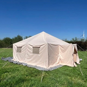 Tente de campement pour réfugiés BC, <span class=keywords><strong>prix</strong></span> usine personnalisé, en toile robuste avec structure métallique et vestibule métallique pour l'extérieur - Product Image 5